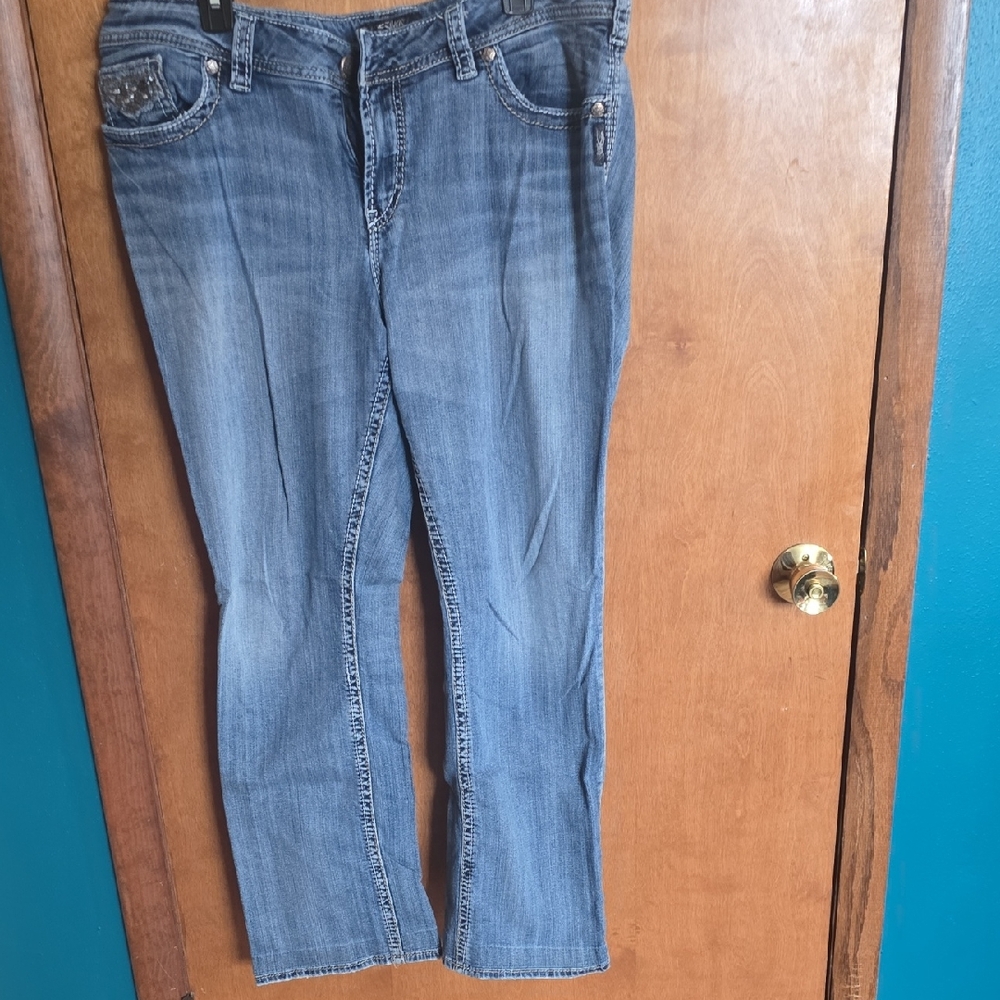 Ladies SILVER jeans Suki